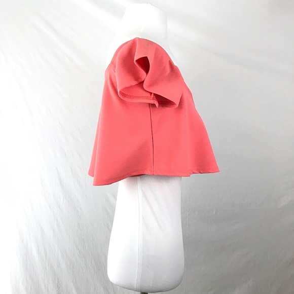 NWT Missguided Sweetheart Frilled Bardot Crop Top - Picture 5 of 8